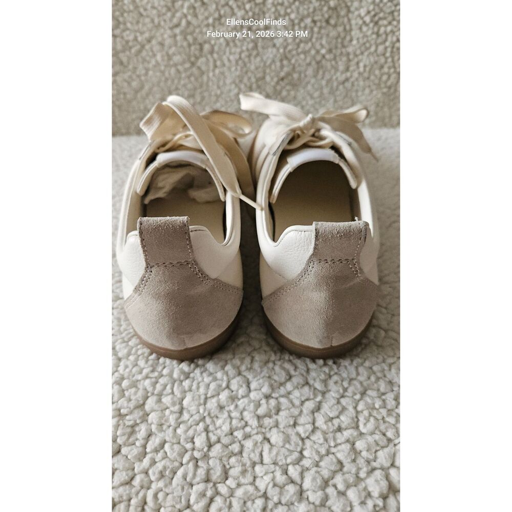 Mango (MNG) Contrast Panel Sneakers Tan Women's 7.5 | Clean Girl | Quiet Luxury - Picture 4 of 8